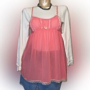 Victorias Secret women’s lingerie nightie medium top bottom gown intimate pink